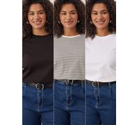 Trendyol Curve T-shirt noir / blanc, Taille 5XL