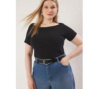 Trendyol Curve T-shirt noir, Taille 4XL