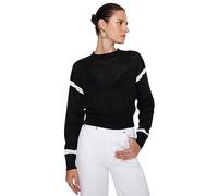 TRENDYOL Damen Durchbrochen Lange Ärmel Regulär Sweater Shirt, Noir, L Femme