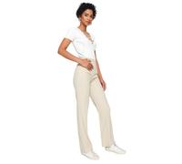 Trendyol Damen Gerade Hohe Taille Hose Short, Mink, W36 aux Femmes