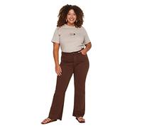 Trendyol Damen Gerade Hohe Taille Plus-Size-Jeans, Brown, 50 Grande Femmes