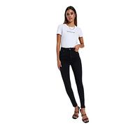 Trendyol Damen Gerade Schlank Normale Taille Jeans, Black, 34 aux Femmes