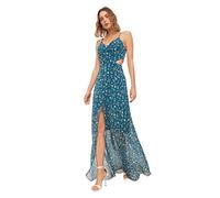 Trendyol Détachez la Robe avec des détails déchirés, Multicolore, 34 Femme