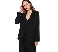 Trendyol Détail Black Button Detailed Jacket Veste Noir, 38 Femme