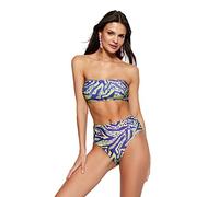 Trendyol Ensemble Bikini en Tricot imprimé Animal pour Femme Maillot de Bain, Vert, 46 FR