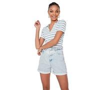 Trendyol Farbe blockierte Denim-Shorts Jean, Blue, 34 aux Femmes