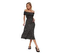 Trendyol Femme Robe midi Patineuse en Tricot Coupe régulière, Noir, XL