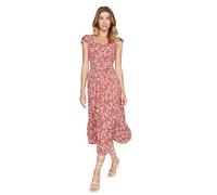 Trendyol Femme Robe tissée midi trapèze Coupe régulière, Orange, 66