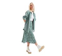 Trendyol Green Floral Patterned Tearing Jupe, Vert, 40 Femme