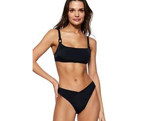 Trendyol Haut de Bikini brassière en Tricot pour Femme Maillot de Bain, Noir, 62