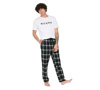 Trendyol Herren Kariert/Karo Regulär Normale Taille Pyjamahose Bas de Pyjama, Multi Color, S pour des Hommes