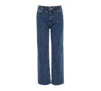 Trendyol Dark Blue Detailed High Waist 90's Wide Leg Jeans, 40 aux Femmes