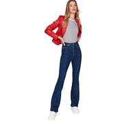 Trendyol Jean évasé, Bleu Marine, 70 Femme