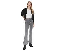 Trendyol Twoaw23je00150/Gri Jeans, Gris, 64 Femme
