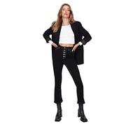 Trendyol Jean évasé Taille Haute pour Femme, Noir, 64