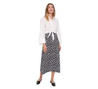 Trendyol Jupes Basiques Maxi en Tricot régulière pour Femme, Noir-Blanc-Multicolore, 36
