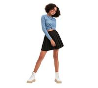 Trendyol Jupe Black Pleated, Noir, 40 Femme