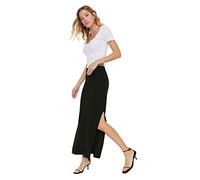 Trendyol Jupe Crayon Maxi Coupe ajustée en Tricot pour Femme, Noir, XS