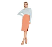 Trendyol Jupe Crayon midi tissée pour Femme, Marron, 66