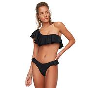 Trendyol Maillot de Bain 6 pièces avec décolleté détaillé Bas de Bikini, Noir, 44 Femme