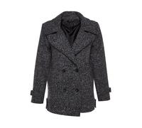 Trendyol Manteau mi-saison noir / blanc, Taille XS