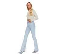 TRENDYOL MİLLA Twoaw24Je00083 Jean Taille Haute Bleu Clair
