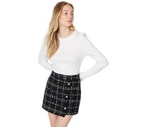 Trendyol Mini Jupe à Carreaux pour Femme, Noir, 38
