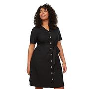 Trendyol Mini Shirt Regular Plus Size Dress Robe, Noir, 72/Grande Taille Femme
