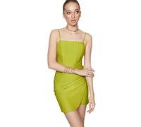 Trendyol Mini Robe Moulante en Tricot pour Femme, Vert Clair, 38