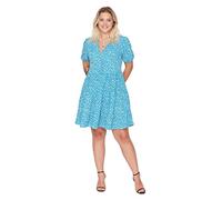 Trendyol Mini Smock Regular Plus Size Dress Robe, Bleu, X-Large Femme