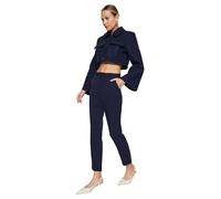 Trendyol Navy Blue Wrist Boy Cigarette Pants Short, 38 aux Femmes