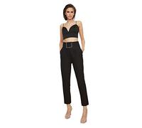 Trendyol Pantalon bombé en Pierre, Noir, W42 Femme