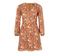 Trendyol Petite Robe beige / marron / vert / mélange de couleurs, Taille 32