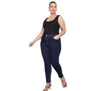 Trendyol Plus Size High Waist Skinny Plus Size Jeans, Jeans Femme, Navy Blue, 46