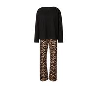 Trendyol Pyjama beige clair / cappuccino / noir, Taille XS