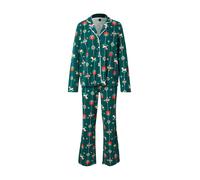 Trendyol Pyjama jaune d'or / vert foncé / rouge / blanc, Taille M