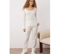 Trendyol Pyjama jaune / lavande / blanc, Taille L