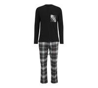 Trendyol Pyjama long gris / gris clair / rouge vif / noir, Taille S