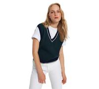 Trendyol Regular fit Basic V Neck Knitwear Sweater, Dark Navyblue, M Femme
