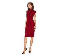 TRENDYOL Robe à col Noir, Bordeaux, 44 Femme