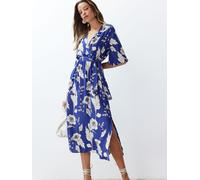 Trendyol Robe bleu cobalt / noir / blanc, Taille 34
