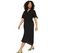 Trendyol Robe Curve Grande Taille - Bleu - Décontracté, Noir, 72/Grande Taille