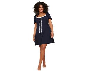 Trendyol Robe Curve Grande Taille Bleu Marine, Bleu Marine, 72/Grande Taille