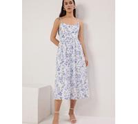 Trendyol Robe d’été écru / bleu clair, Taille 40