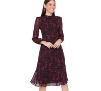 Trendyol Robe Droite midi à Manches Longues pour Femme, Rose, 64