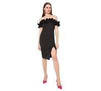 Trendyol Robe ajustée midi Moulante, Noir, 66 Femme