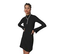 Trendyol Robe en Tricot à col Montant pour Femme, Noir