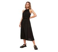 Trendyol Robe midi skater femme noire en viscose, manches courtes, fermeture éclair 44