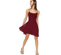 Trendyol Robe Patineuse tissée Coupe régulière, Bordeaux, 36 Femme