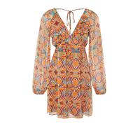 Trendyol Robe pétrole / orange / rouge foncé / blanc, Taille 40